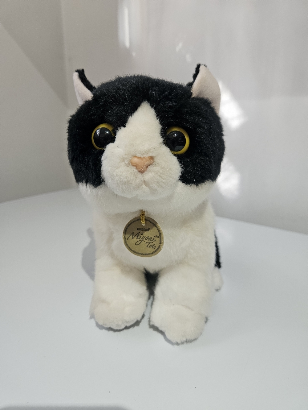 Aurora Miyoni Tots Cat Black & White Retired Vintage Tuxedo Oreo Cowcat